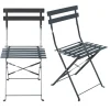 Pas Cher Magasin Soldes Maisons Du Monde Chaises De Jardin Professionnelles En Métal époxy Gris Anthracite (x2) 17