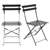 pas cher marque Maisons Du Monde Chaises De Jardin Professionnelles Pliables En Acier Noir (x2) 22