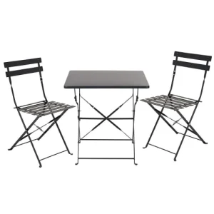 pas cher marque Maisons Du Monde Chaises De Jardin Professionnelles Pliables En Acier Noir (x2) 16