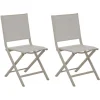 boutique pas cher Proloisirs Chaises Jardin Pliantes En Aluminium (Lot De 2) Crème 16