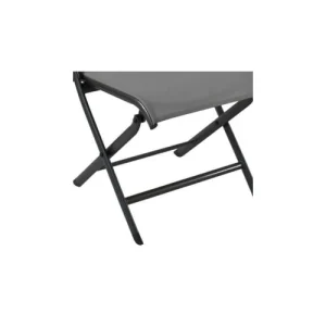 Proloisirs Chaises Pliante Jardin En Aluminium Elegance (lot De 2) Gris site pas cher 12