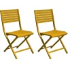 Proloisirs Chaises Pliantes En Aluminium (Lot De 2) Tournesol excellente qualité 22