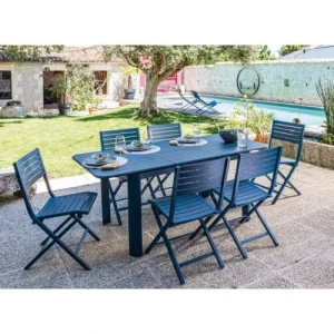 Proloisirs Chaises Pliantes En Aluminium Lucca (lot De 2) Bleu Top ventes 10