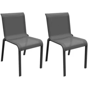 Proloisirs Chaises Pour L’extérieur En Aluminium (Lot De 2) Taupe Et Lilas en vente 14