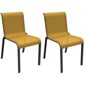 Proloisirs Chaises Pour L’extérieur En Aluminium (Lot De 2) Taupe Et Lilas en vente 18