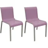 Proloisirs Chaises Pour L’extérieur En Aluminium (Lot De 2) Taupe Et Lilas en vente 19