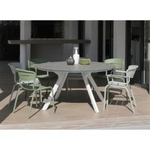 ﻿soldes Proloisirs Chaises Terrasse En Aluminium Haora (lot De 2) Amande 7