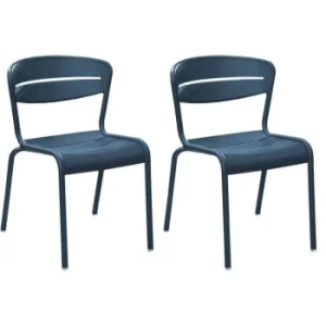 économies garanties Proloisirs Chaises Terrasse En Aluminium Haora (lot De 2) Bleu 16