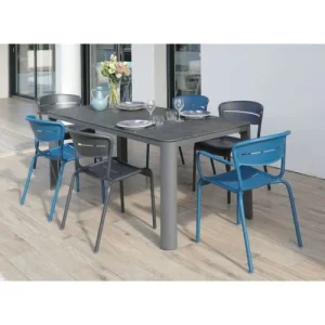 Retour Gratuit Proloisirs Chaises Terrasse En Aluminium Haora (lot De 2) Graphite 10