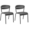 Retour Gratuit Proloisirs Chaises Terrasse En Aluminium Haora (lot De 2) Graphite 20