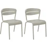 Livraison Standard/Rapide Proloisirs Chaises Terrasse En Aluminium Haora (lot De 2) Sauge 22