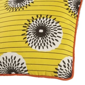 Distributeur Officiel Maisons Du Monde Coussin D’extérieur En Coton Jaune à Motifs Multicolores 45×45 14