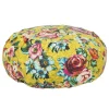 soldes en ligne Vent De Bohème Coussin De Méditation En Coton Imprimé Fleuri Jaune 22