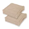 vente pas cher Deco Arts Coussin De Sol Lot De 2 – 60 X 60 Cm Beige Clair 20