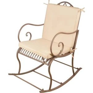 magasin en ligne france ESSCHERT DESIGN Coussin Pour Rockingchair De Jardin 8