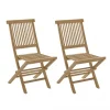 boutique paris MACABANE Ensemble De 2 Chaises De Jardin En Bois Teck 17