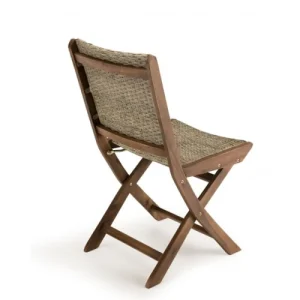 MACABANE Ensemble De 2 Chaises Jardin En Acacia Et Rotin Synthétique Paris 16