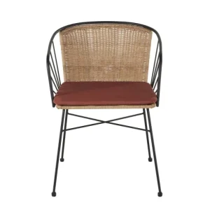 Maisons Du Monde Fauteuil à Dîner De Jardin à Dîner En Imitation Rotin Et Coussin Terracotta pas cher marque 10