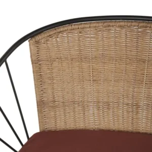 Maisons Du Monde Fauteuil à Dîner De Jardin à Dîner En Imitation Rotin Et Coussin Terracotta pas cher marque 12