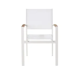 Maisons Du Monde Fauteuil à Dîner De Jardin En Aluminium Blanc qualité supérieure 10