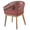 Maisons Du Monde Fauteuil à Dîner De Jardin En Corde Tressée Terracotta Et Acacia Massif grande promotion 19