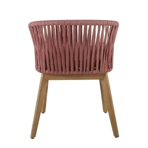 Maisons Du Monde Fauteuil à Dîner De Jardin En Corde Tressée Terracotta Et Acacia Massif grande promotion 16