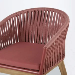 Maisons Du Monde Fauteuil à Dîner De Jardin En Corde Tressée Terracotta Et Acacia Massif grande promotion 14