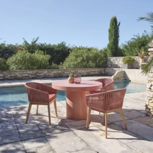 Maisons Du Monde Fauteuil à Dîner De Jardin En Corde Tressée Terracotta Et Acacia Massif grande promotion 10