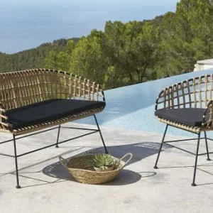 Maisons Du Monde Fauteuil à Dîner De Jardin En Résine Imitation Rotin Et Toile Noire Protections acheteurs 18