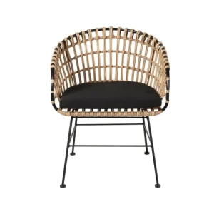 Maisons Du Monde Fauteuil à Dîner De Jardin En Résine Imitation Rotin Et Toile Noire Protections acheteurs 10