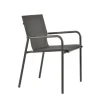 économies garanties Arcane Fauteuil Aluminium Textilène Gris Anthracite 17