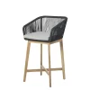 Maisons Du Monde Fauteuil De Bar De Jardin Professionnel En Corde Tressée Anthracite Et Toile Gris Clair pas cher en ligne 22