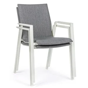 meilleur service Bizzotto Fauteuil De Jardin Aluminium Blanc Cassé 12