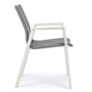 meilleur service Bizzotto Fauteuil De Jardin Aluminium Blanc Cassé 16