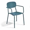 achat Oviala Fauteuil De Jardin En Aluminium Avec Accoudoirs Bleu Canard 14