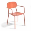 Oviala Fauteuil De Jardin En Aluminium Avec Accoudoirs Terracotta magasin paris 22