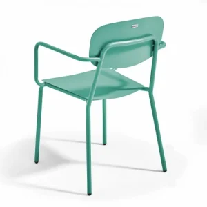 outlet Oviala Fauteuil De Jardin En Aluminium Avec Accoudoirs Vert Olive 10