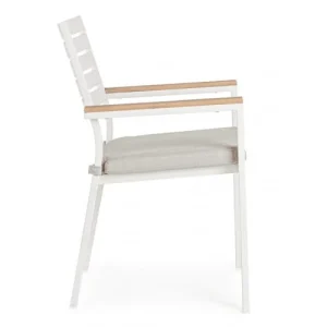 Bizzotto Fauteuil De Jardin En Aluminium Blanc pas cher marque 10