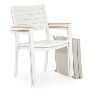 Bizzotto Fauteuil De Jardin En Aluminium Blanc pas cher marque 14