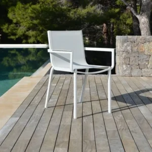 Arcane Fauteuil De Jardin En Aluminium Et Textilène Blanc solde en ligne 10