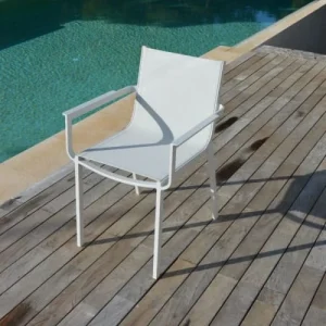 Arcane Fauteuil De Jardin En Aluminium Et Textilène Blanc solde en ligne 14