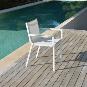 Arcane Fauteuil De Jardin En Aluminium Et Textilène Blanc solde en ligne 16