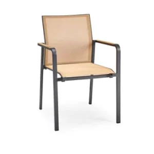 Arbonie Fauteuil De Jardin En Aluminium Et Textilène Gris pas cher en ligne 16