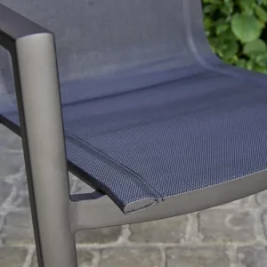 BOIS DESSUS BOIS DESSOUS Fauteuil De Jardin En Aluminium Et Textilène Gris beauté 14