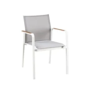 Arbonie Fauteuil De Jardin En Aluminium Et Textilène Gris pas cher en ligne 18