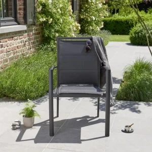 BOIS DESSUS BOIS DESSOUS Fauteuil De Jardin En Aluminium Et Textilène Noir Achat 12