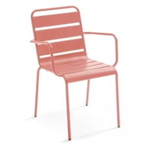 Oviala Fauteuil De Jardin En Métal Ivoire online boutique 18