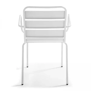 mode Oviala Fauteuil De Jardin En Métal Blanc 14