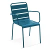 De Qualité Oviala Fauteuil De Jardin En Métal Bleu Pacific 22