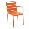 mode tendance Oviala Fauteuil De Jardin En Métal Orange 22